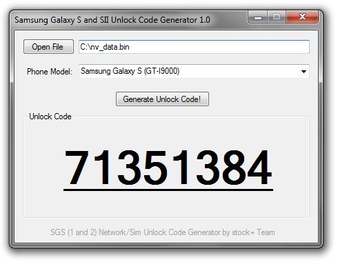 Samsung network unlock code generator